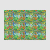 Macaw-Papageien-Dschungel-Kunst-Seidenpapier