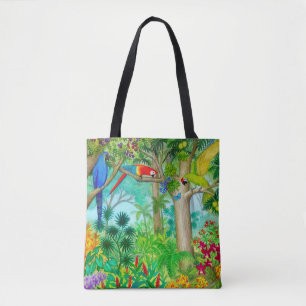 Macaw-Papageien-Dschungel-Kunst-Taschen-Tasche