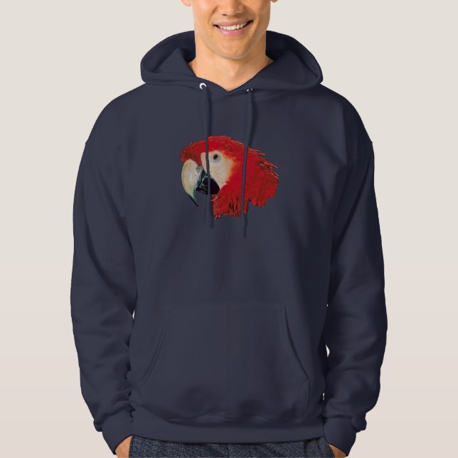 Macaw-Papageien-mit Kapuze Sweatshirt (Vorderseite)