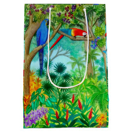 Macaw-Papageien-tropische Mittlere Geschenktüte