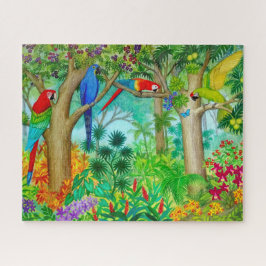 Macaw-Papageien-tropischer Dschungel-Puzzle Puzzle
