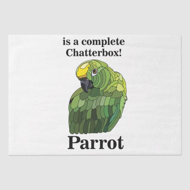 Macaw Parrot Bird Chatterbox Funny Birthday Seidenpapier (Vorderseite)