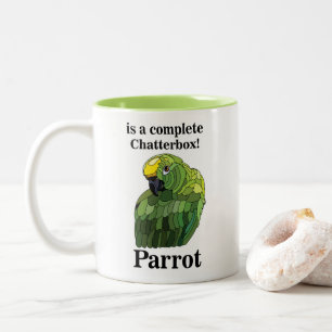 Macaw Parrot Bird Chatterbox Funny Zweifarbige Tasse