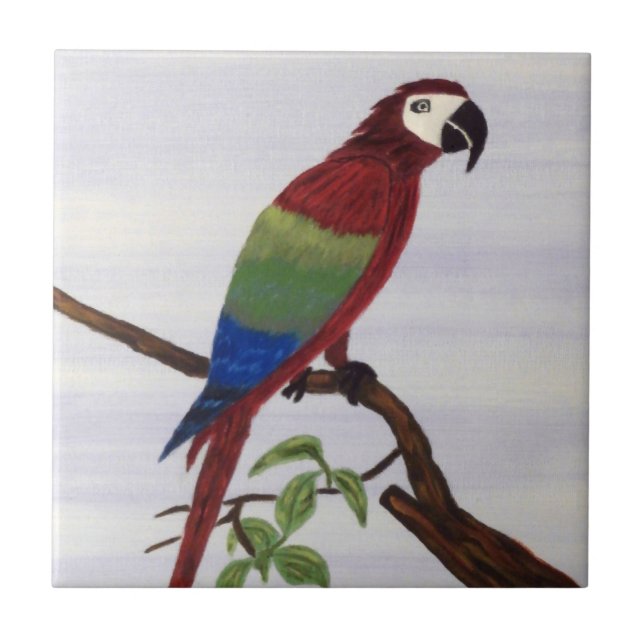 Macaw Parrot Fliese (Vorderseite)