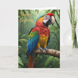 Macaw Parrot im Dschungel Karte