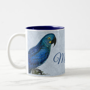 Macaw Parrot mit Damask Zweifarbige Tasse
