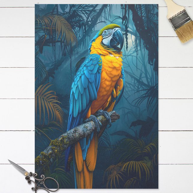 Macaw Parrot Tropical Decoupage Seidenpapier (Von Creator hochgeladen)