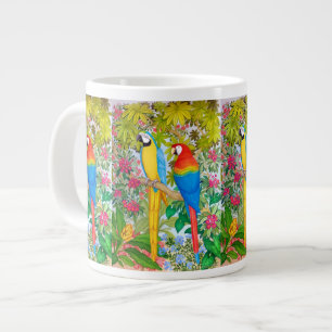 Macaw Parrots Tropical Birds Jumbo Tasse