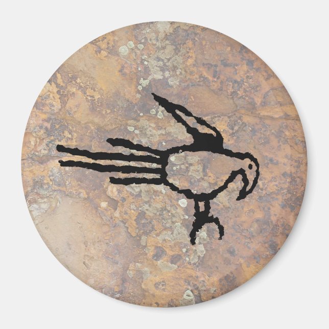 Macaw Petroglyph, Boca Negra Canyon, New Mexico Magnet (Vorne)