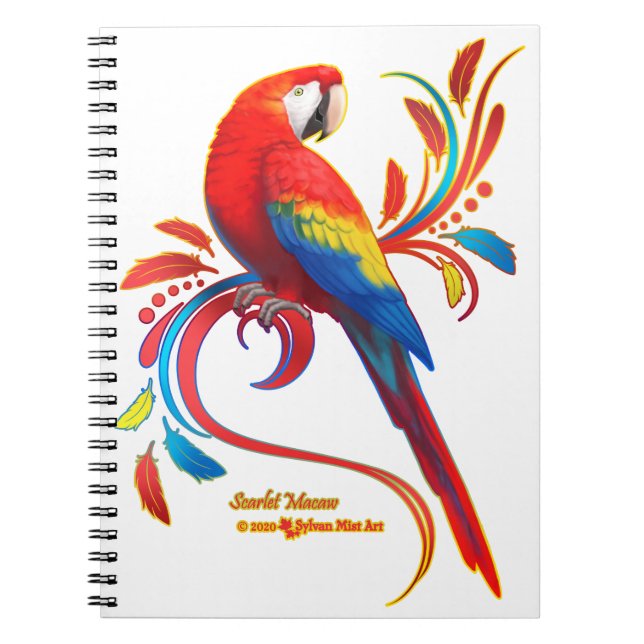 Macaw-Scarlet Notizblock (Vorderseite)