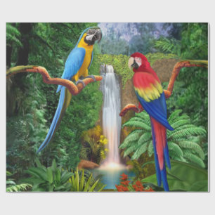 Macaw-tropische Papageien Geschenkpapier
