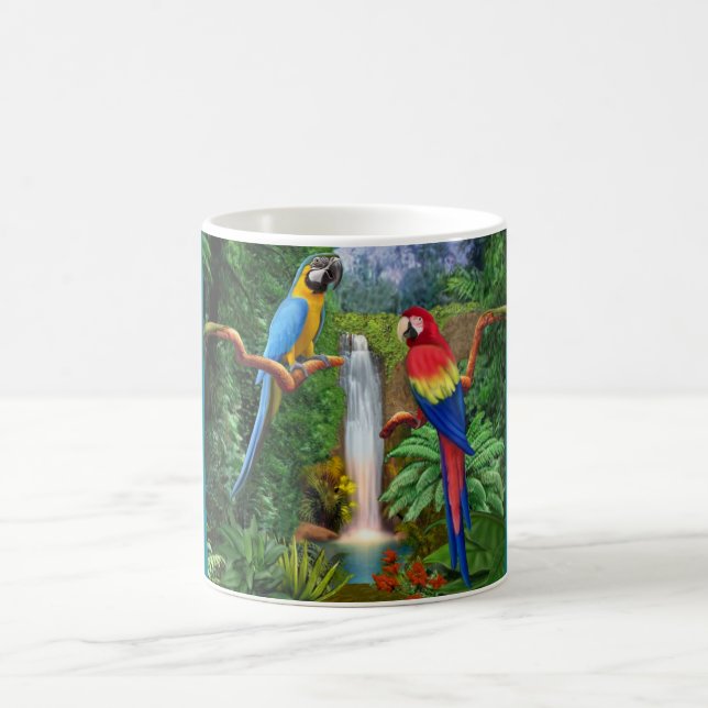 Macaw-tropische Papageien Kaffeetasse (Mittel)