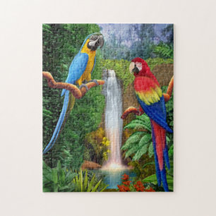 Macaw-tropische Papageien Puzzle