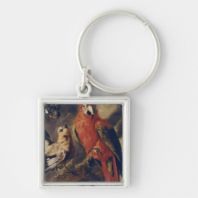 Macaw und Bullfinch Schlüsselanhänger (Vorne)