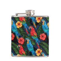 Macaw-und Hibiskus-Muster