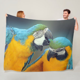 Macaws in love fleecedecke