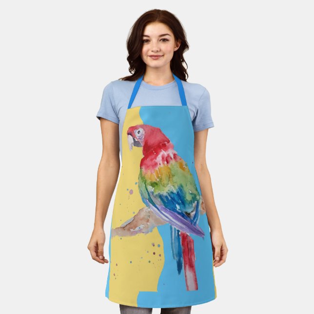 Macaws Macaw Parrot Tropical Colorful Art Schürze (Getragen)