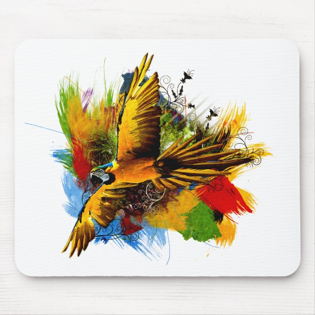 Macawvogel mousepad (Vorne)