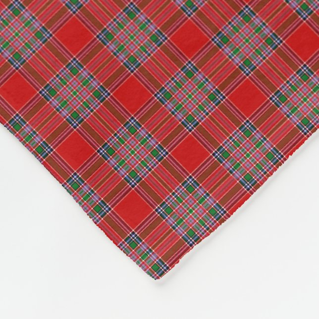 MacBean-Clan-Tartan Fleecedecke (Ecke)