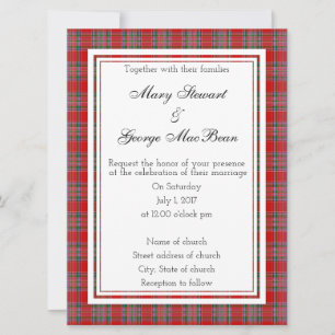 MacBean Scottish Wedding Einladung