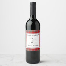MacBean Scottish Wedding Wine Label