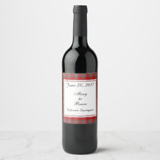 MacBean Scottish Wedding Wine Label Weinetikett