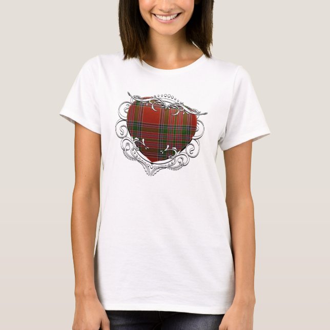 MacBean Tartan Heart T-Shirt (Vorderseite)