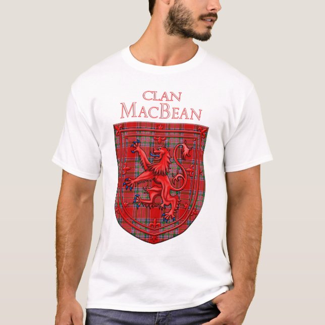 MacBean Tartan Scottish Plaid Lion Rampant T-Shirt (Vorderseite)
