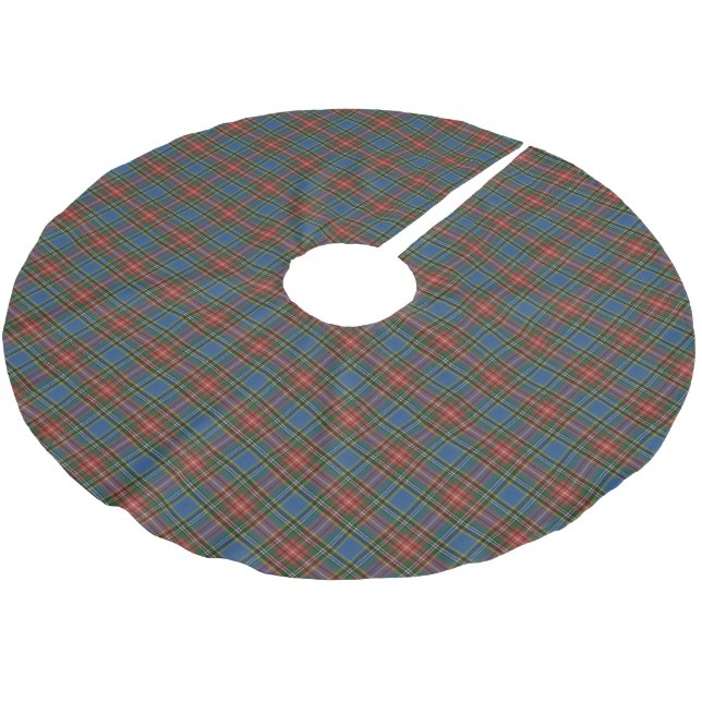 MacBeth Ancient Scottish Tartan Polyester Weihnachtsbaumdecke (Schrägansicht)