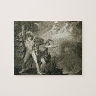 Macbeth, Banquo und die drei Hexen auf dem Heide Puzzle