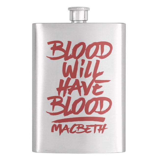 Macbeth Blut wird Blut fordern Flachmann (Vorderseite)