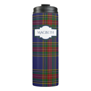 MacBeth Clan Tartan Custom Thermal Tumbler Thermosbecher