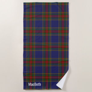 MacBeth Clan Tartan Kariert Beach Handtuch