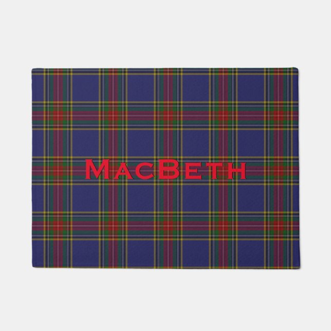 MacBeth Clan Tartan Kariert Door Mat Fußmatte (Vorderseite)