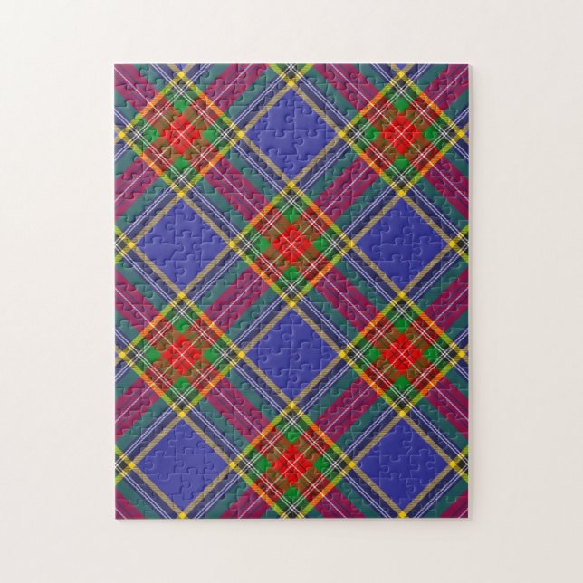 MacBeth Clan Tartan Kariertes Muster Puzzle (Vertikal)