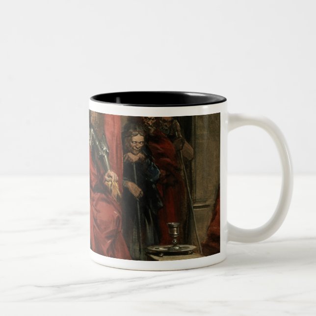 Macbeth, der die Mörder anweist Zweifarbige Tasse (Rechts)