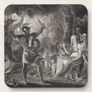 Macbeth, die drei Hexen und Hecate in Tat IV, S Untersetzer