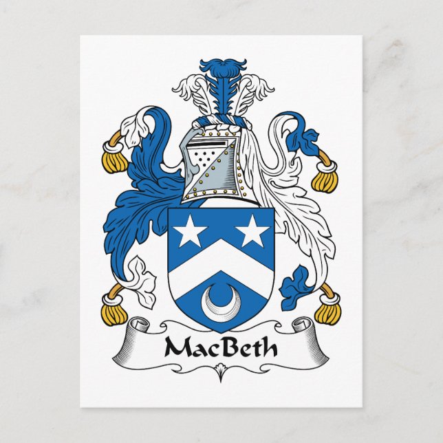 MacBeth-Familienwappen Postkarte (Vorderseite)