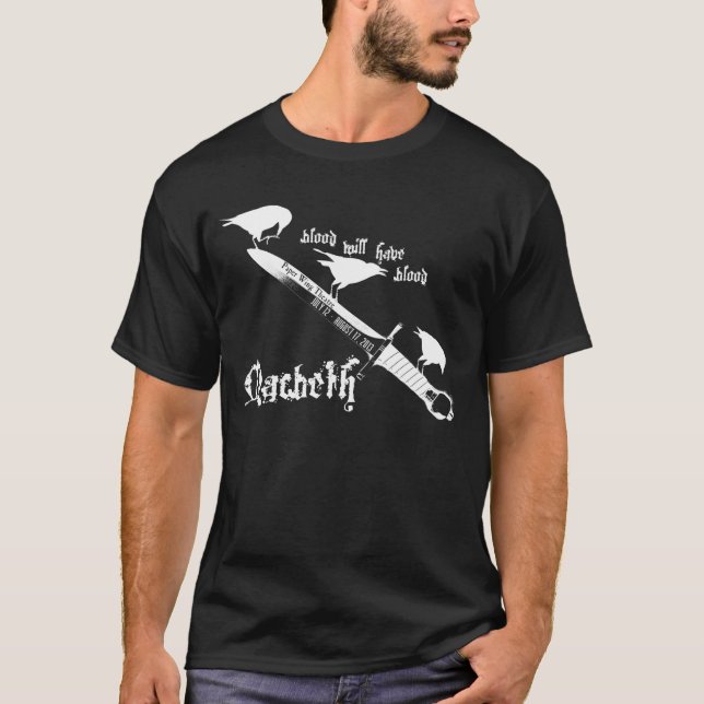 Macbeth - Papierflügel-Theater - Dolch-Shirt T-Shirt (Vorderseite)