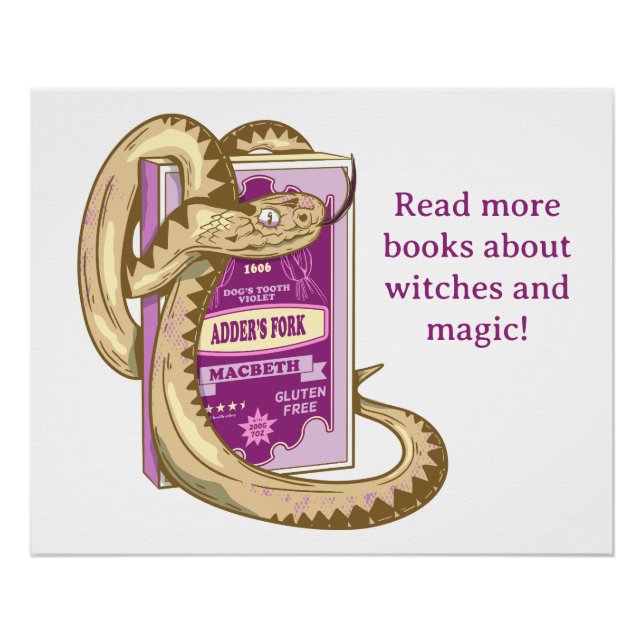 Macbeth Rote Bücher über Hexen Poster (Vorderseite)