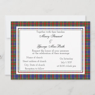MacBeth Scottish Wedding Einladung