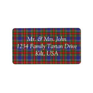 MacBeth Tartan Label Adressaufkleber