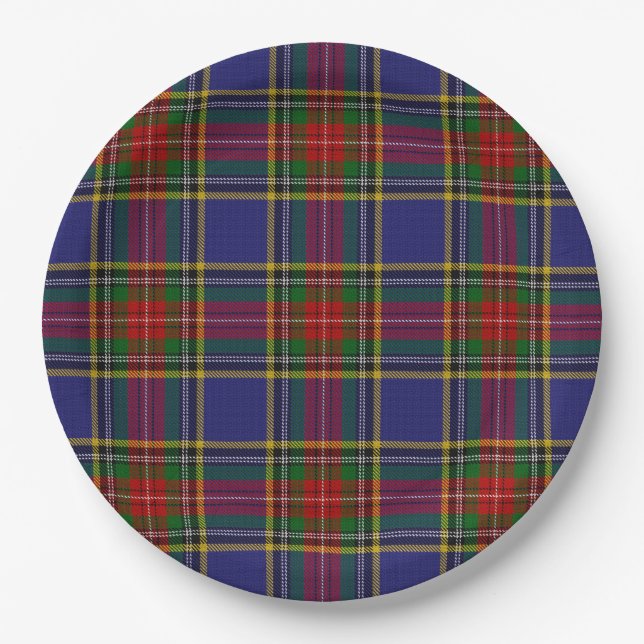 MacBeth Tartan Pappteller (Vorderseite)