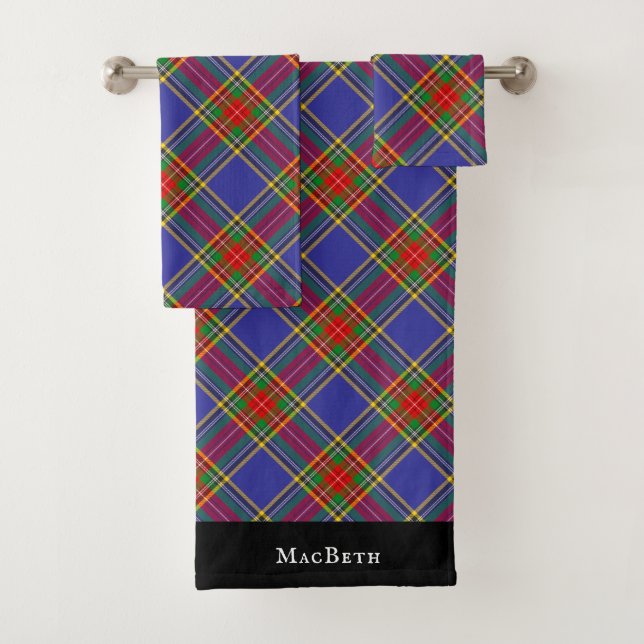 MacBeth Tartan Plädoyer Scottish Pattern Badhandtuch Set (Insitu)