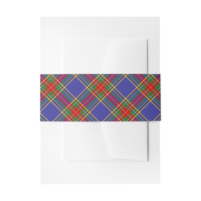 MacBeth Tartan Plädoyer Scottish Pattern Einladungsbanderole (Vorderseite Beispiel)