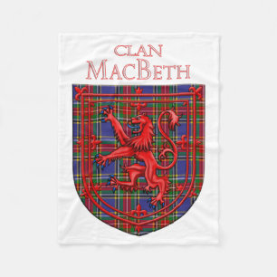 MacBeth Tartan Scottish Kariert Lion Rampant Fleecedecke