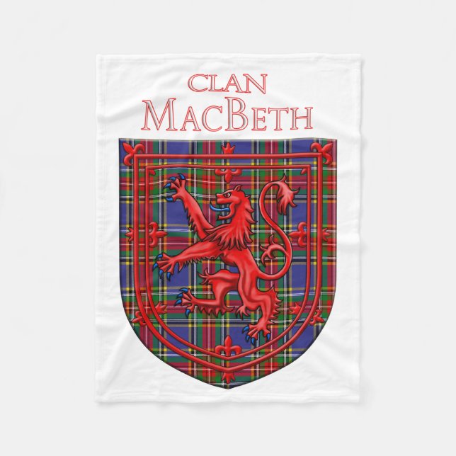 MacBeth Tartan Scottish Kariert Lion Rampant Fleecedecke (Vorderseite)