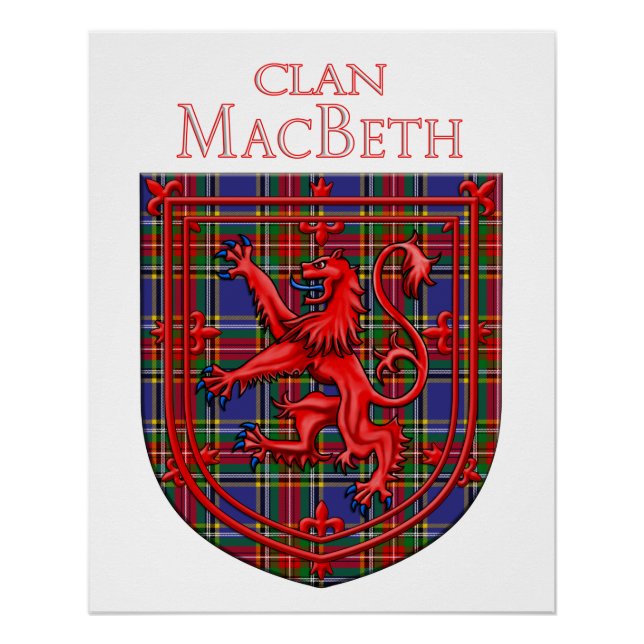 MacBeth Tartan Scottish Kariert Lion Rampant Poster (Vorderseite)