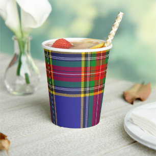 MacBeth Tartan Scottish Kariert Pattern Paper Cups Pappbecher