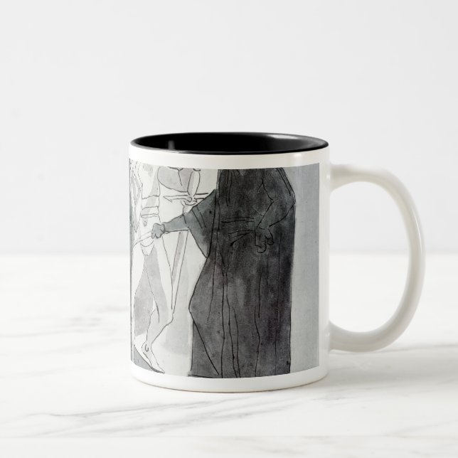 Macbeth und der bewaffnete Kopf Zweifarbige Tasse (Rechts)